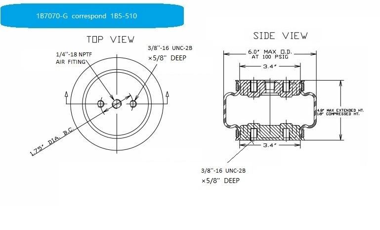 Single Airbag Air Spring (industrial equipment) Auto Parts