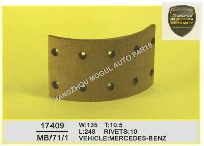 Premium Quality Brake Lining for Heavy Duty Truck (17409)