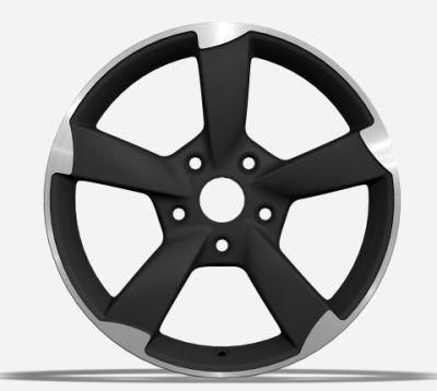 Black Machined Lip Alloy Car Rims 16-20 Inch Aluminum Alloy Wheel