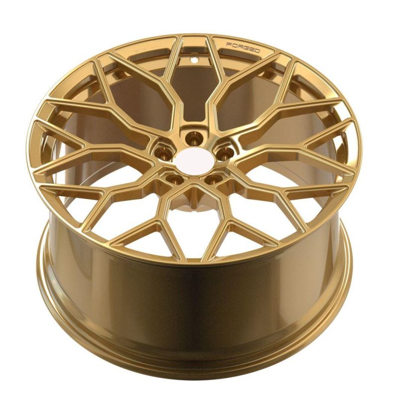 Golden Finish Racing Car Wheel High Performance Vossen Forged Wheels