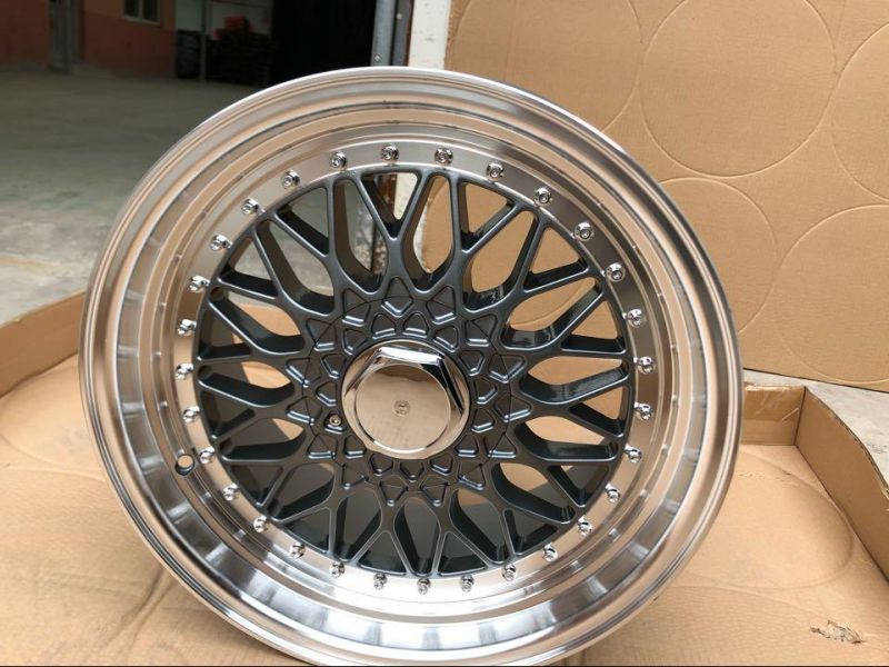 Factory Price Passenger Car Alloy Wheel for BBS Style Silver/Black/Golden Machine Face