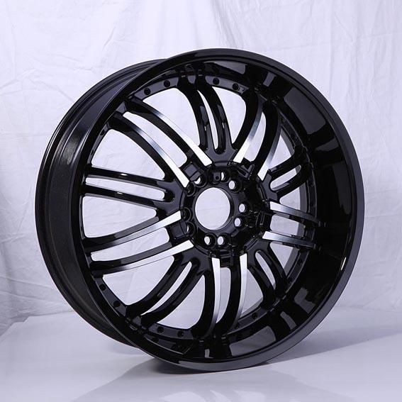 Black Spokes Aluminum Silver Alloy Wheels with for Car Refit Passenger Car Wheels