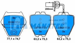 Front Disc Brake Pads for Audi A6 Allroad 4b0 698 151 D