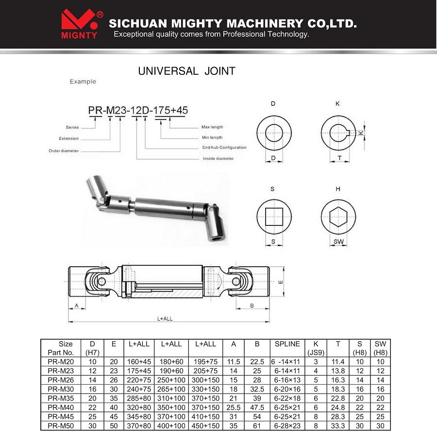 Custom Mini Cardan Joint High Quality Double Cardan Joint Shaft Cross Bearing