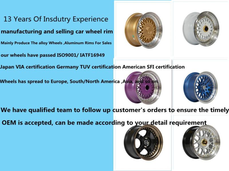 Alloy Wheels 1/2/3 Pieces Wheel Aluminum Rims 17/18/19/20/21 Inch Custom Forged Rims Hub for Passenger Car