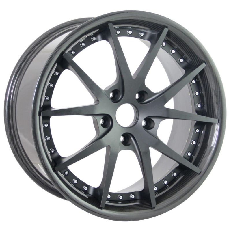 Am-AC-005 Carbon Fibre+ Aluminum Center 2 Piece Forged Car Wheel