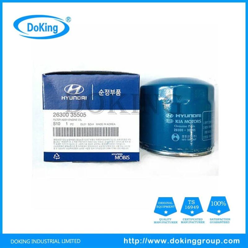 High-Performance Spare Parts Oil Filter 26300-35505 for Korean Cars