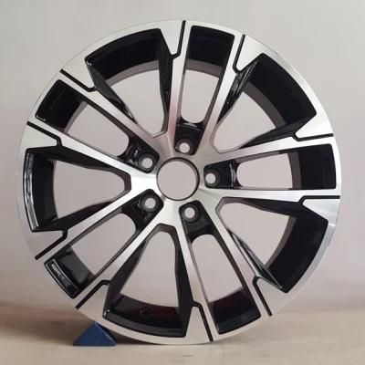 15*6.0/16*7.0 Inch Black Machined Face Customized Casting Car Wheels