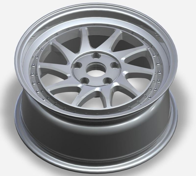 17*7 Inch Aluminum Alloy Wheel Rims with 5 Double Spokes