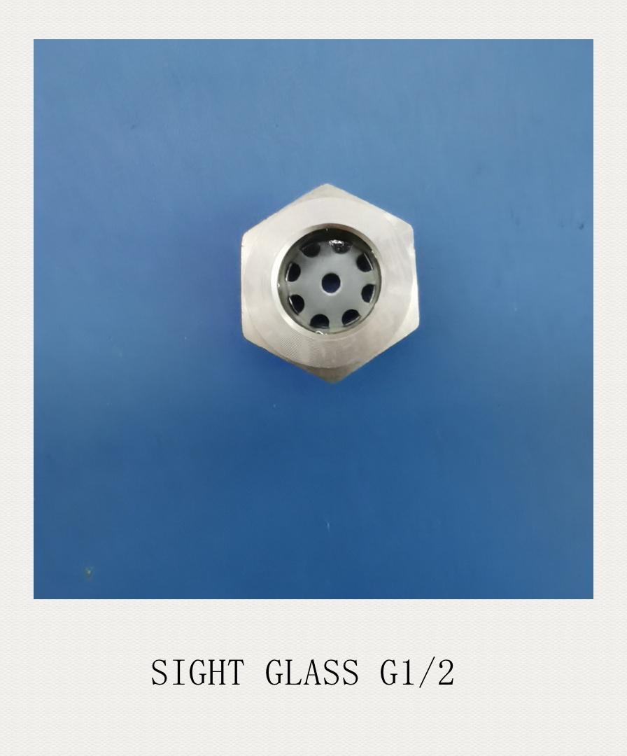 Steel Sight Glass G 1/2 -14 NPT with Reflector and FKM Seal