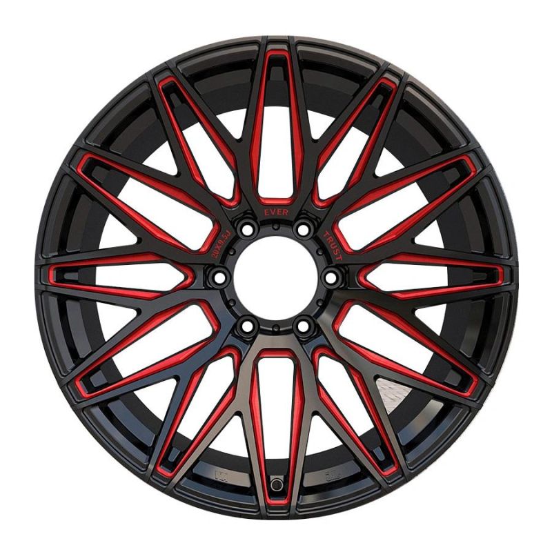 Alloy Am Pick-up Wheel Black Milled Window Red Clearcoat