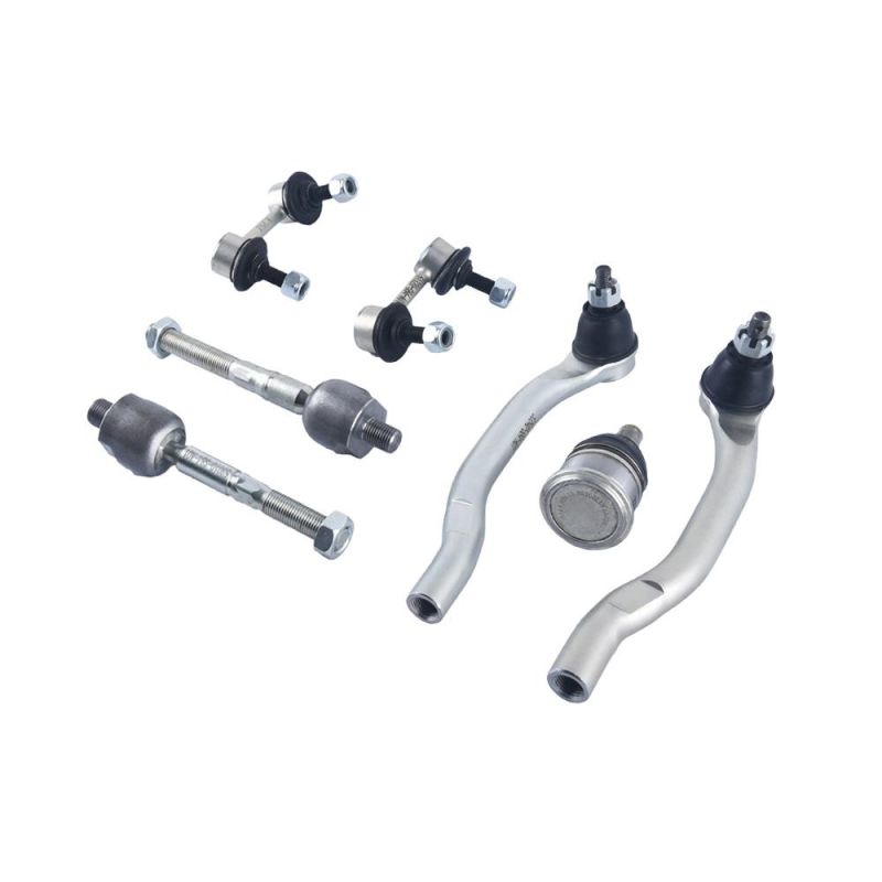 7 Pieces Set Suspension Kit Includes Front Tie Rod End, Front Steering Tie Rod End, Front Steering Tie Rod Front Sway Bar Link Front Upper Ball Joint for Honda