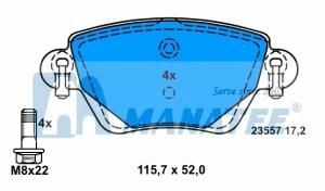 Rear Disc Brake Pads for Ford Mondeo (1 227 108)