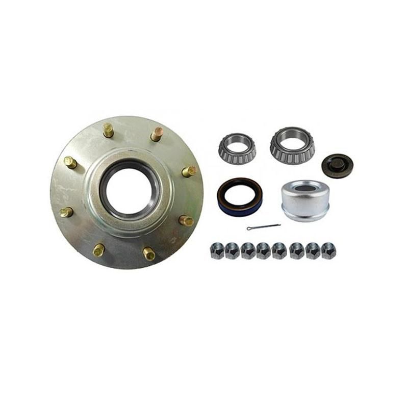 3500lbs Trailer Hub, 8 X 6.5" Bolt Pattern, 1-3/4" X 1-1/4" Bearings, Trailer Idler Hub