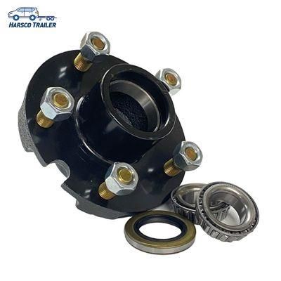 Trailer Hub, 1-1/16&quot; X 1-1/16&quot; Bearings, 5 X 4.5&quot; Bolt Pattern, Special Short Hub Length, Pre-Greased. Bt-150A Trailer Idler Hub