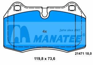 Front Brake Pads for BMW E38 (34 11 6 761 249)