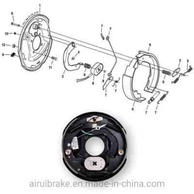 Left and Right Hand Assemblies 10 Inch Electric Brake Self Adjusting for 2200 Lbs to 4400 Lbs Trailer