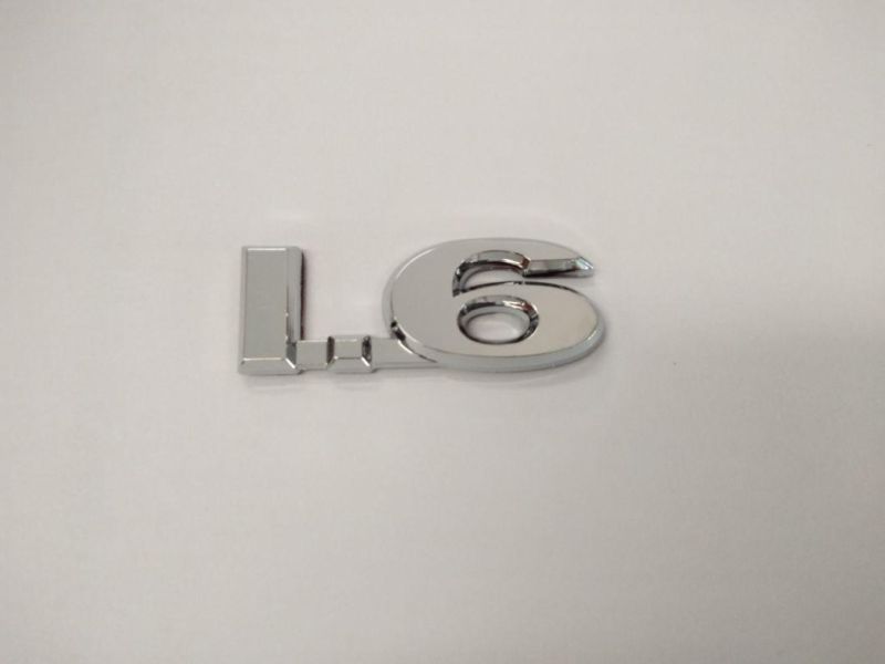 Custom Car Chrome Plastic letter 3D Number Emblem Sticker