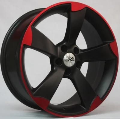 China Direct Wholesale Matt Gun Metal Machined Face Black Machined Lip 17/18/19/20 Inch 4/5 Hole Aluminum Alloy Wheels