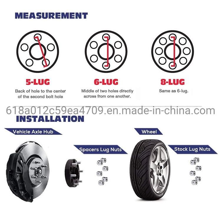 Custom 4X110 Aluminum Alloy Hubcentric Adapter Studs Forged Billet Wheel Spacer