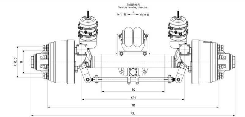 New/Stock Trailer Suspension Semi Trailer Parts Fuwa/BPW Steering Suspension Spare Parts for Sale