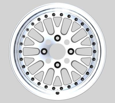 15-18 Inch Passenger Car Wheel Black Machined Face Deep Dish Aluminum Alloy Wheel