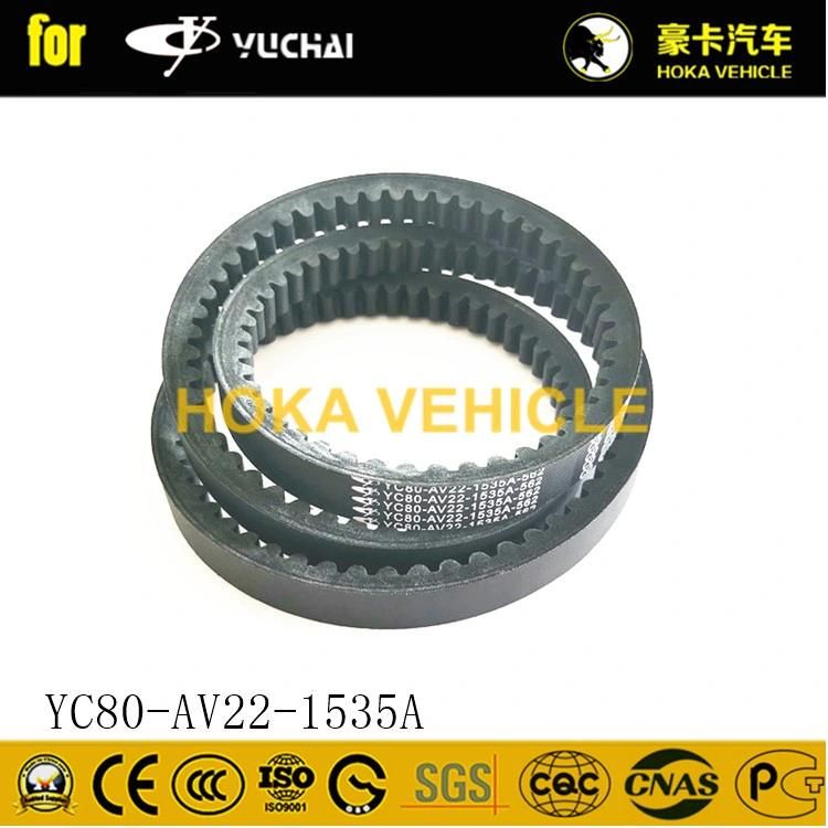 Original Yuchai Engine Spare Parts Fan Belt  Yc80-AV22-1535A for Heavy Duty Truck