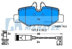 Rear Disc Brake Pads for Mercedes Benz Vito (001 421 10 10)