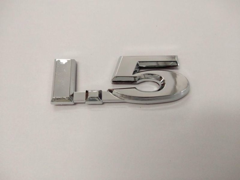 Custom Car Chrome Plastic letter 3D Number Emblem Sticker