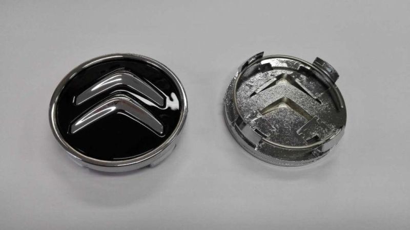 Auto Best Chrome Black Wheel Center Cap for Citroen