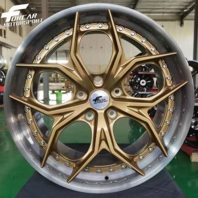 Car Forged Aftermarket Aluminum 2-Piece Alloy Wheels