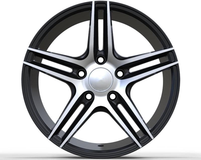 China Professional Manufacturer Aluminum Alloy Wheel Rims 16-20 Inch 4/5 Hole Black Machined Face for Passenger Car Tires Car Wheel