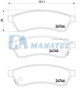 Rear Brake Pads for Chevrolet Epica (96475028)