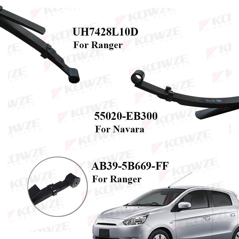 Kowze Auto Parts Suspensions Spare Part Leaf Spring for Mitsubishi L200 Pajero MPV Nissan Toyota Ford Isuzu Mazda Chevrolet