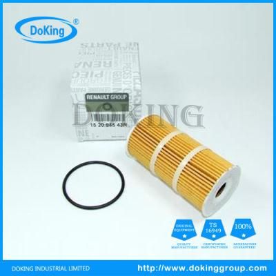 Hot Selling Auto Paper Oil Filter 152094543r for Renault