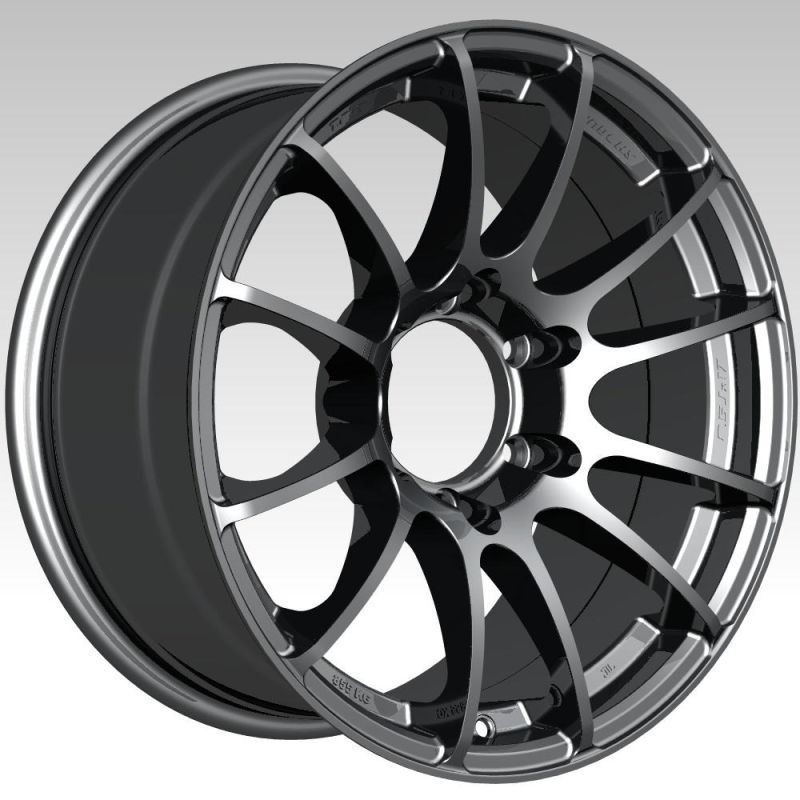 OEM/ODM 17 Inch 6X139.7 Aluminum Alloy Wheel Rim for Passengers Car Tires Factory Wholesale Rims Black Machined Face and Lip