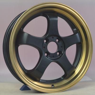 Bronze Machined Lip Alloy Car Rims 16*5.5/16*6.0/17*5.5 Inch Silver Machined Lip Aluminum Alloy Wheels