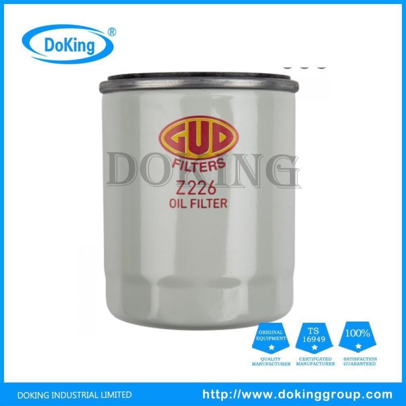 High Efficiency Auto Parts Oil Filters Z226 for Gud