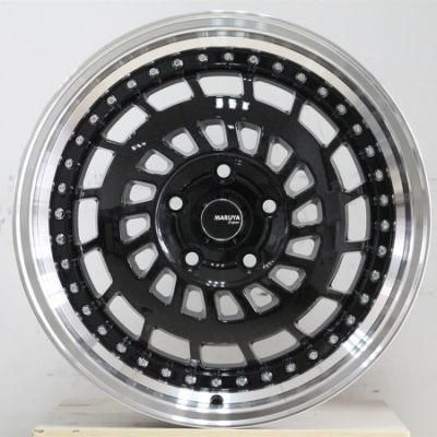 15-19 Inch Deep Dish Car Alloy Wheels with Chrome Rivets