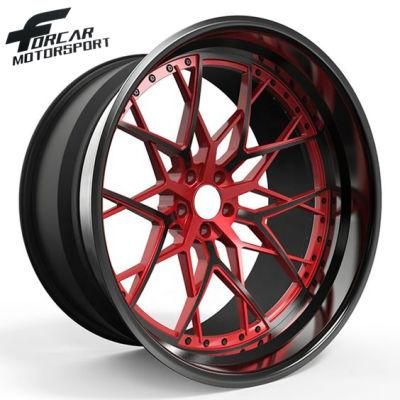 Forged Red Aluminum Car Wheel Rims Alloy Wheel for Sale