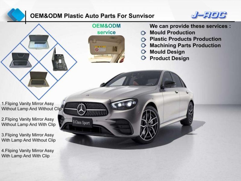 ODM OEM Customized Sunvisor Fliping Vanity Mirror Plastic Auto Parts for Car Motor Automobile Vehicle Body Spare