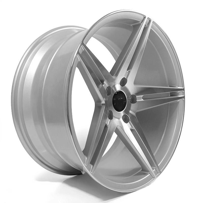 Silver Machine Face Wheel Rim Staggered