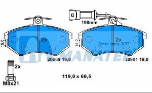 Front Disc Brake Pads for Audi 100 4000 5000 80 90 443 698 151 C