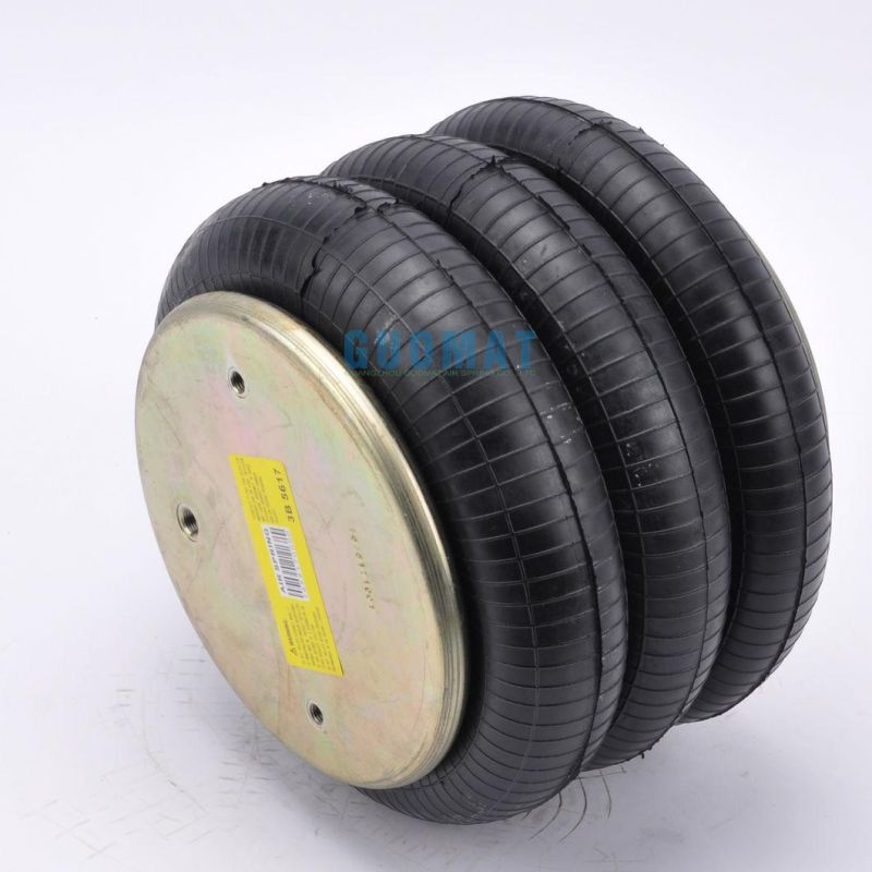 1/4NPT Air Inlet Triple Convoluted Air Spring Balloon Rubber Air Bellow M10X1.5