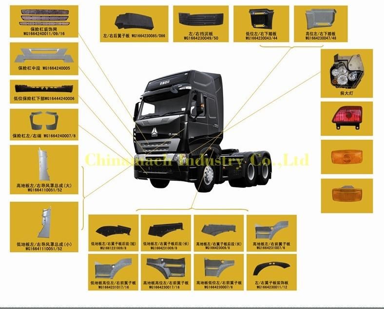 All Kinds of HOWO A7 Truck Cabin Parts with Good Quality