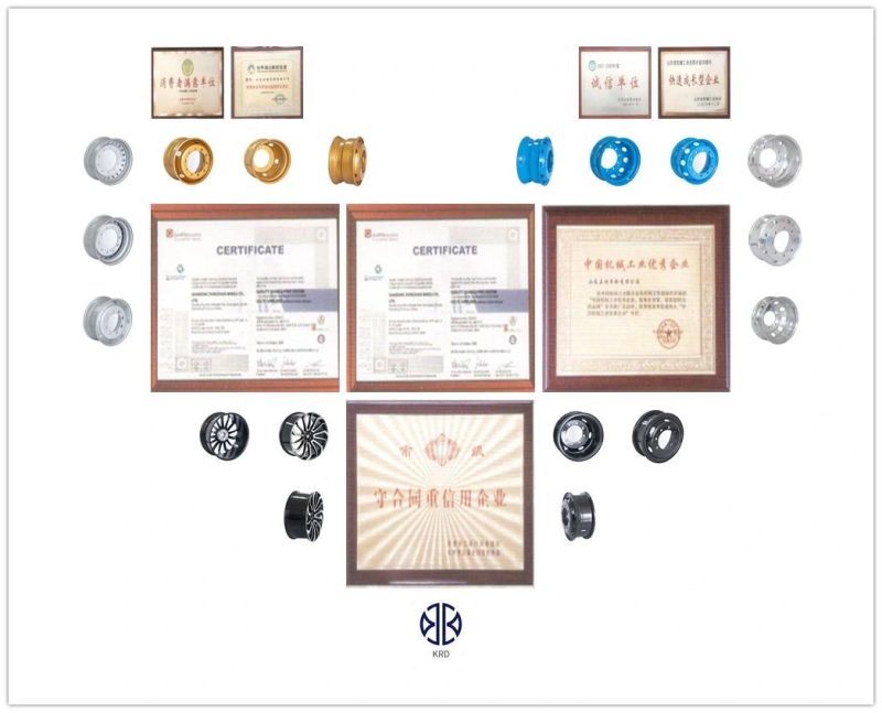 8.25X22.5 9.00X22.5 10holes Str Specifications for Truck Dump Trailer Tubeless Steel Wheel Rim