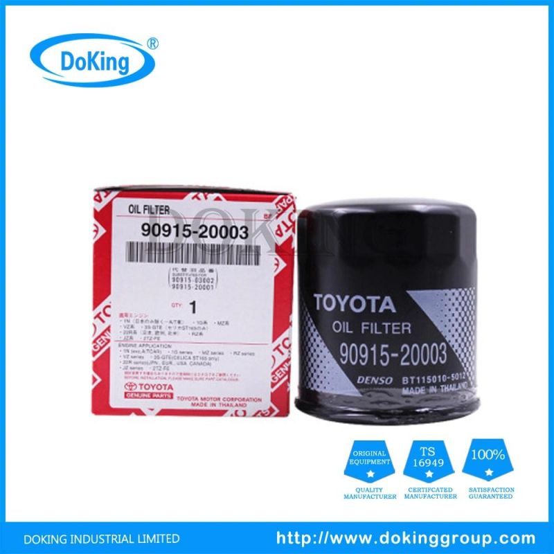 Engine Auto Parts Oil Filter 90915-20003 for Cars