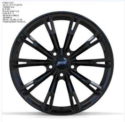 Black Full Painting 18 Inch 5 Holes Car Part Rim