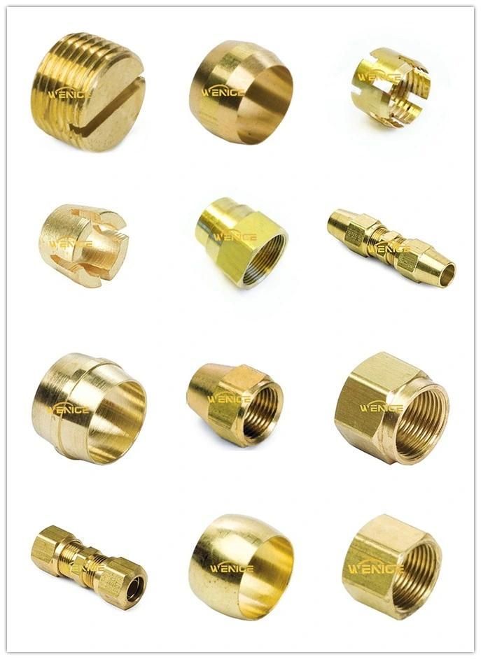 Auto Brake Tube Brass Compression Sleeve Tube Fitting for Auto Brake Tube Compression Fittings