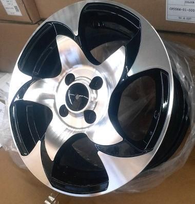 14/15 Inch Black Machine Face Alloy Wheels PCD 100~114.3 Car Wheel Rims for Sale